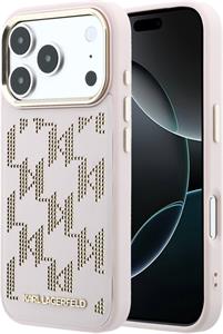 Karl Lagerfeld PU Perforated Monogram MagSafe kryt pre iPhone 17 Pro Max, ružový