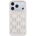 Karl Lagerfeld PU Perforated Monogram MagSafe kryt pre iPhone 17 Pro, ružový