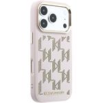 Karl Lagerfeld PU Perforated Monogram MagSafe kryt pre iPhone 17 Pro, ružový