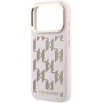 Karl Lagerfeld PU Perforated Monogram MagSafe kryt pre iPhone 17 Pro, ružový
