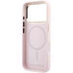 Karl Lagerfeld PU Perforated Monogram MagSafe kryt pre iPhone 17 Pro, ružový