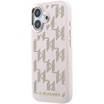 Karl Lagerfeld PU Perforated Monogram MagSafe kryt pre iPhone 17, ružový
