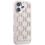 Karl Lagerfeld PU Perforated Monogram MagSafe kryt pre iPhone 17, ružový