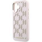 Karl Lagerfeld PU Perforated Monogram MagSafe kryt pre iPhone 17, ružový