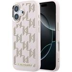 Karl Lagerfeld PU Perforated Monogram MagSafe kryt pre iPhone 17, ružový