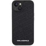 Karl Lagerfeld PU Quilted Pattern kryt pre iPhone 15, čierny