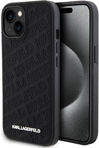 Karl Lagerfeld PU Quilted Pattern kryt pre iPhone 15, čierny
