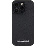 Karl Lagerfeld PU Quilted Pattern kryt pre iPhone 15 Pro, čierny