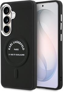 Karl Lagerfeld PU RSG Logo Magnetic kryt pre Samsung Galaxy S26+, čierny