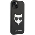 Karl Lagerfeld PU Saffiano Choupette Head zadný kryt pre iPhone 14 Plus, čierny