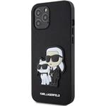 Karl Lagerfeld PU Saffiano Karl a Choupette NFT kryt pre iPhone 12 Pro Max Black