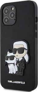 Karl Lagerfeld PU Saffiano Karl a Choupette NFT kryt pre iPhone 12 Pro Max Black
