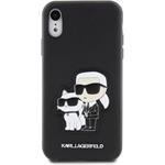Karl Lagerfeld PU Saffiano Karl a Choupette NFT kryt pre iPhone XR Black