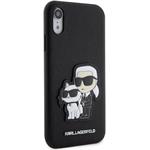 Karl Lagerfeld PU Saffiano Karl a Choupette NFT kryt pre iPhone XR Black