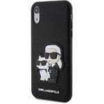 Karl Lagerfeld PU Saffiano Karl a Choupette NFT kryt pre iPhone XR Black