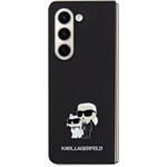 Karl Lagerfeld PU Saffiano Karl a Choupette NFT kryt pre Samsung Galaxy Z Fold 5, čierny