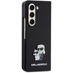 Karl Lagerfeld PU Saffiano Karl a Choupette NFT kryt pre Samsung Galaxy Z Fold 5, čierny