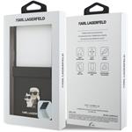 Karl Lagerfeld PU Saffiano Karl and Choupette kryt pre Samsung Galaxy Z Flip 8, čierny
