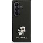 Karl Lagerfeld PU Saffiano Karl and Choupette kryt pre Samsung Galaxy Z Fold 7, čierny