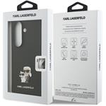 Karl Lagerfeld PU Saffiano Karl and Choupette kryt pre Samsung Galaxy Z Fold 7, čierny