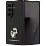Karl Lagerfeld PU Saffiano Karl and Choupette kryt pre Samsung Galaxy Z Fold 7, čierny