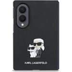 Karl Lagerfeld PU Saffiano Karl and Choupette kryt pre Samsung Galaxy Z Fold 8, čierny