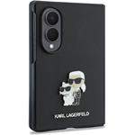 Karl Lagerfeld PU Saffiano Karl and Choupette kryt pre Samsung Galaxy Z Fold 8, čierny