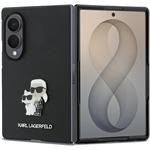 Karl Lagerfeld PU Saffiano Karl and Choupette kryt pre Samsung Galaxy Z Fold 8, čierny
