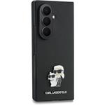 Karl Lagerfeld PU Saffiano Karl and Choupette kryt pre Samsung Galaxy Z Fold 8 Ultra, čierny