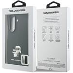Karl Lagerfeld PU Saffiano Karl and Choupette kryt pre Samsung Galaxy Z Fold 8 Ultra, čierny