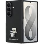 Karl Lagerfeld PU Saffiano Karl and Choupette kryt pre Samsung Galaxy Z Fold 8 Ultra, čierny
