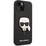 Karl Lagerfeld PU Saffiano Karl Head zadný kryt pre iPhone 14, čierna