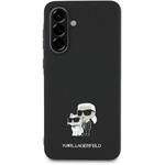 Karl Lagerfeld PU Saffiano Metal Karl and Choupette kryt pre Samsung Galaxy A36, čierny