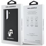 Karl Lagerfeld PU Saffiano Metal Karl and Choupette kryt pre Samsung Galaxy A36, čierny