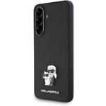 Karl Lagerfeld PU Saffiano Metal Karl and Choupette kryt pre Samsung Galaxy A36, čierny