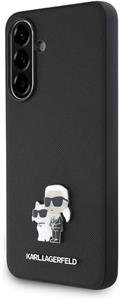 Karl Lagerfeld PU Saffiano Metal Karl and Choupette kryt pre Samsung Galaxy A56, čierny