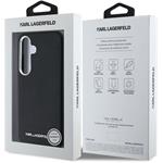 Karl Lagerfeld PU Saffiano Metal Logo and Frame kryt pre Samsung Galaxy S25, čierny