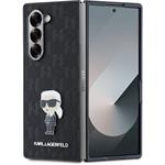 Karl Lagerfeld PU Saffiano Monogram Ikonik kryt pre Samsung Galaxy Z Fold 6, čierny