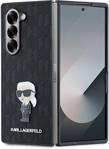 Karl Lagerfeld PU Saffiano Monogram Ikonik kryt pre Samsung Galaxy Z Fold 6, čierny