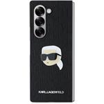 Karl Lagerfeld PU Saffiano Monogram Karl Head kryt pre Samsung Galaxy Z Fold 6, čierny