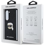 Karl Lagerfeld PU Saffiano Monogram Karl Head kryt pre Samsung Galaxy Z Fold 6, čierny