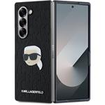 Karl Lagerfeld PU Saffiano Monogram Karl Head kryt pre Samsung Galaxy Z Fold 6, čierny