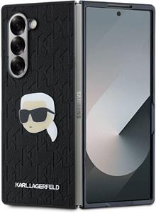 Karl Lagerfeld PU Saffiano Monogram Karl Head kryt pre Samsung Galaxy Z Fold 6, čierny