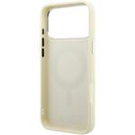 Karl Lagerfeld PU Saffiano Ring Stand MagSafe kryt pre iPhone 18 Pro, béžový