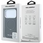 Karl Lagerfeld PU Saffiano Ring Stand MagSafe kryt pre iPhone 18 Pro, čierny