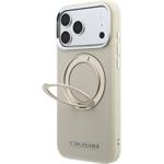 Karl Lagerfeld PU Saffiano Ring Stand MagSafe kryt pre iPhone 18 Pro Max, béžový