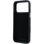 Karl Lagerfeld PU Semi Wrap Saffiano K&CH Heads kryt pre iPhone 18 Pro Max, Burgundy