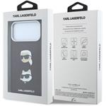 Karl Lagerfeld PU Semi Wrap Saffiano K&CH Heads kryt pre iPhone 18 Pro Max, Burgundy