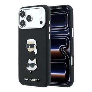 Karl Lagerfeld PU Semi Wrap Saffiano K&CH Heads Zadní Kryt pro iPhone 18 Pro Max Black