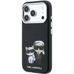 Karl Lagerfeld PU Semi Wrap Smooth Sketch Bodies Magsafe kryt pr iPhone 18 Pro Max, čierny
